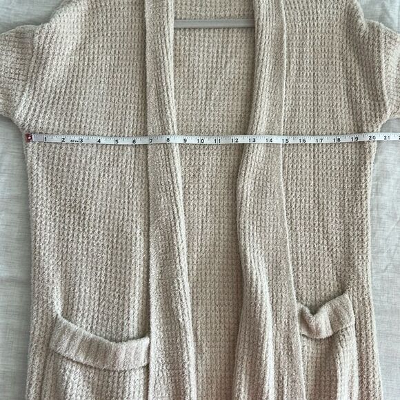 Barefoot Dream Cozychic Cardigan Midi Long Pockets Cream Size Medium - Picture 6 of 7